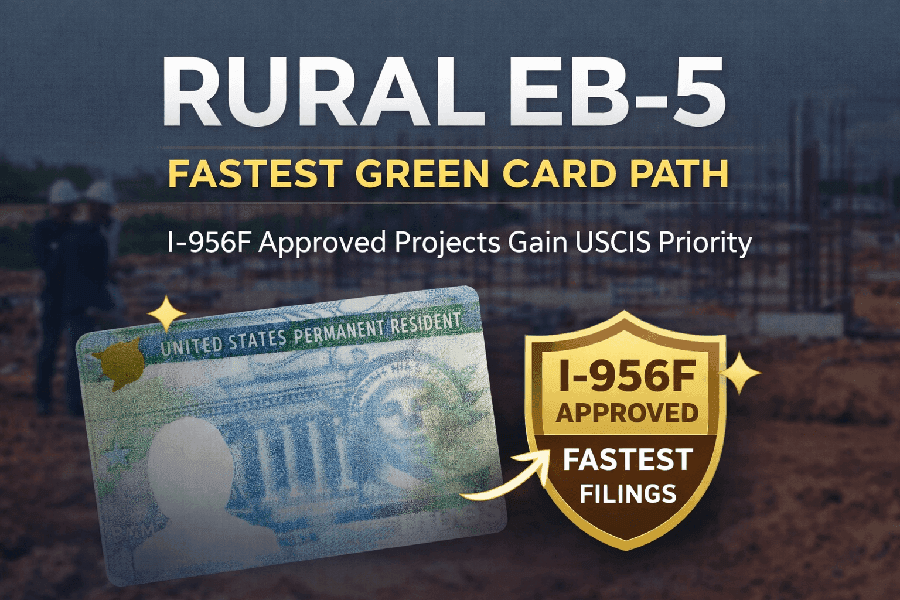 Why I-956F Approved Rural EB-5 Is the Fastest Path to a Green Card Right Now