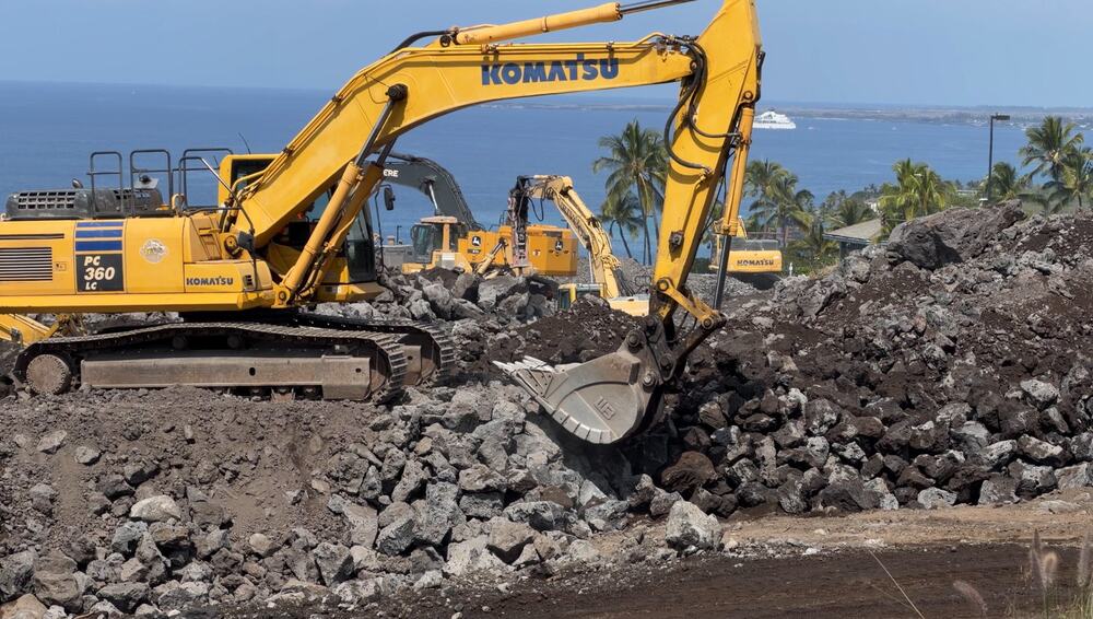 Active construction and excavation operations at the Hawaii Big Island EB-5 project site